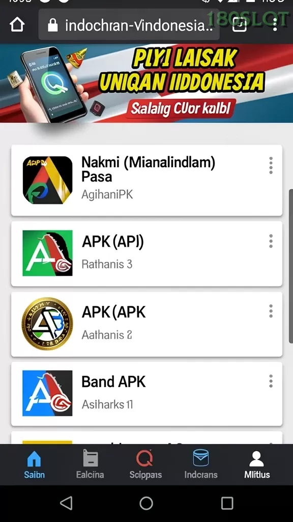Cuplikan layar EMPIRE88 — menu navigasi